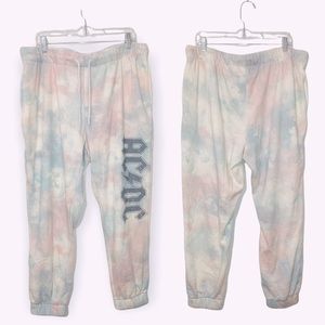 AC/DC ** see info** Women's Plus Size 1X Tie Dye Drawstring Joggers
